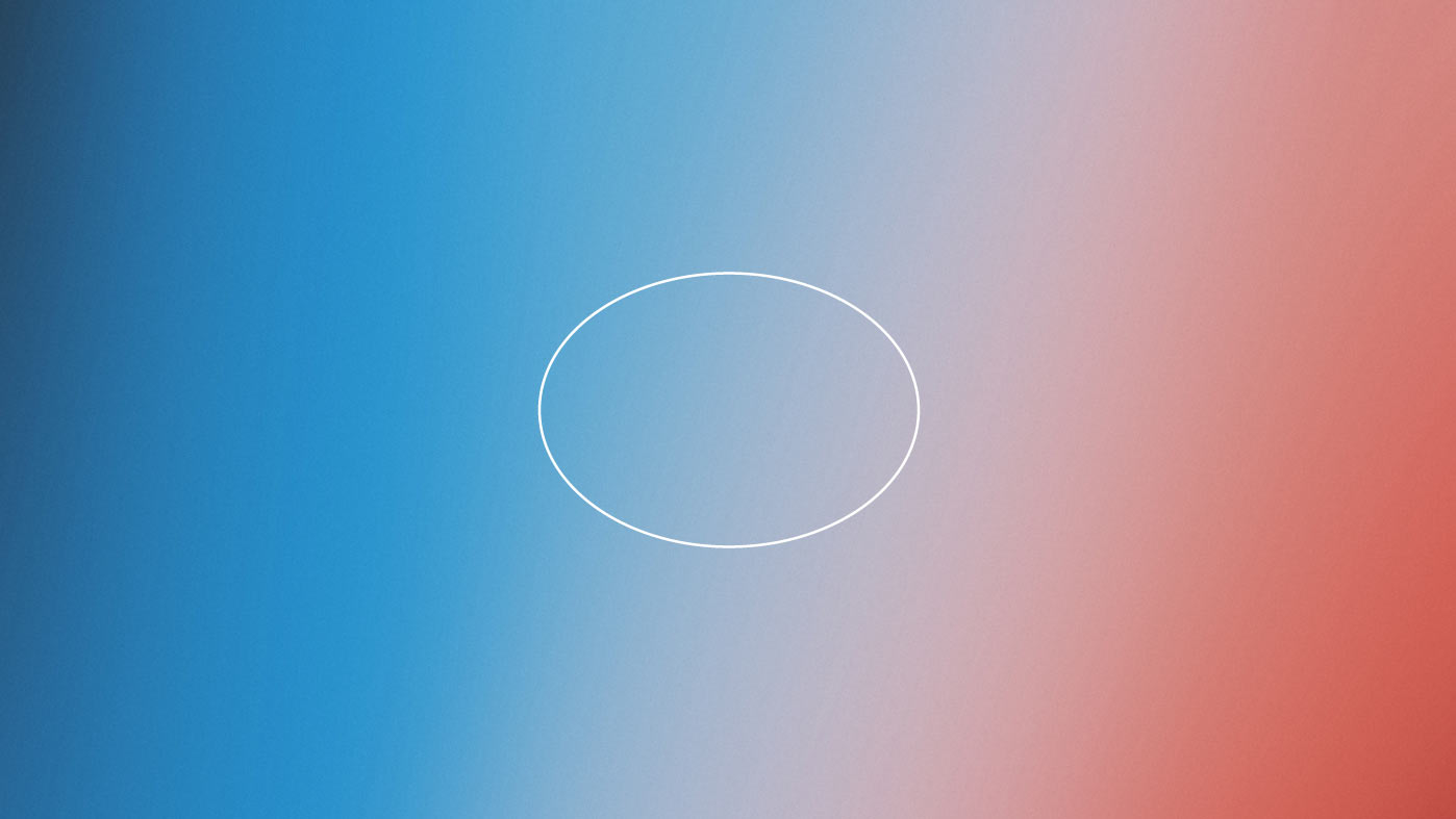 A white circle centered on a blue-to-red gradient evokes the balance of TCM harmony.