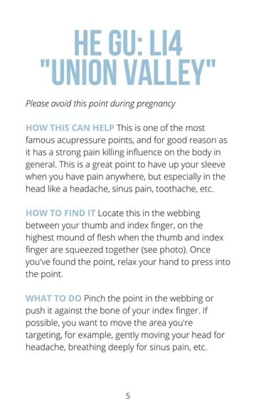 Introduction to He Gu acupressure point